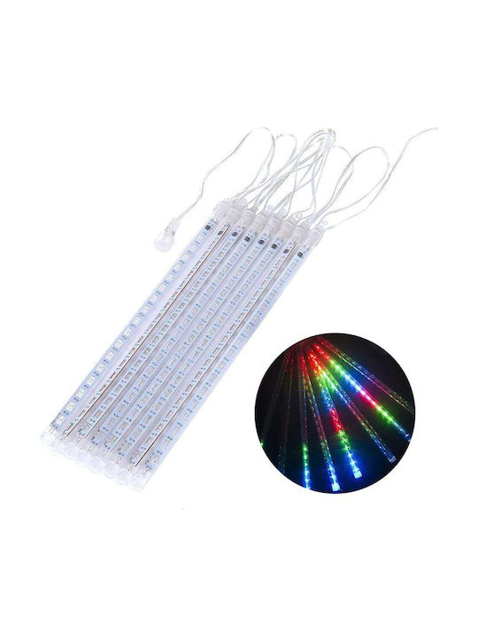 144 Lichter LED 2.4m. x 30cm Mehrfarbige Solar Typ Regen 1Stück