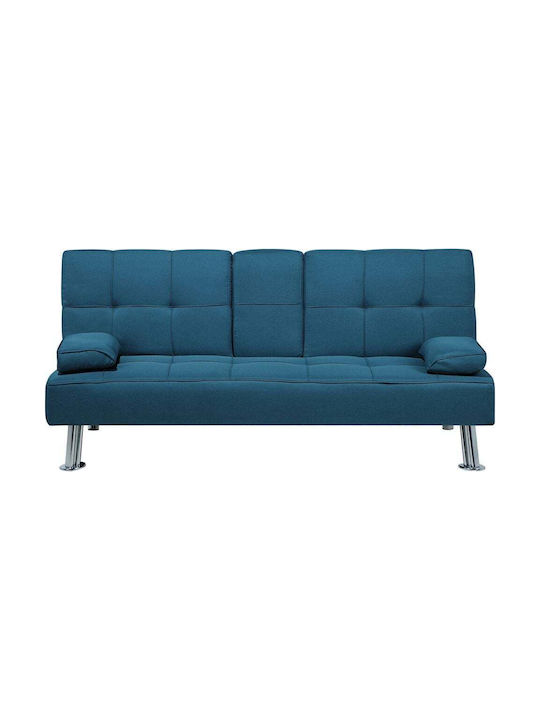Three-Seater Couch Bed Navy Blue 168x51x77cm