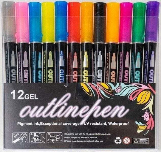 Fandy Marker Outline Shine 12 Colours