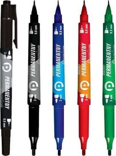 Tetis Permanent Marker Blau 2 Runde Spitzen