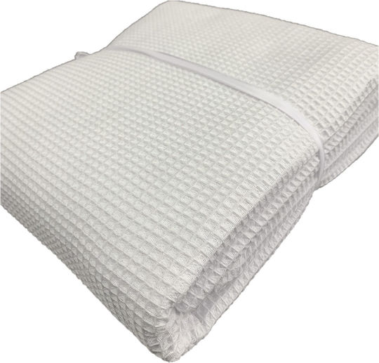 MayHome Piqué Bett King Size 260x240cm Weiß