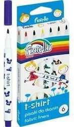 Fabric Markers 6 Multicolour Fiorello Gr-f125-6 Wikr-967308