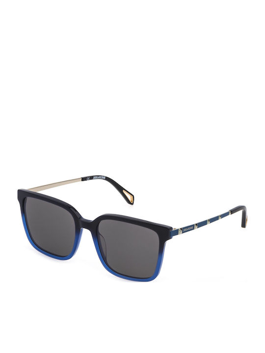 Zadig & Voltaire Unisex Sunglasses with Black Frame and Gray Lens