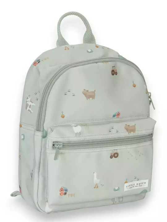 Little Dutch School Bag Backpack in Green color