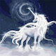 Pictură după numere Unicorn alb 50x50cm