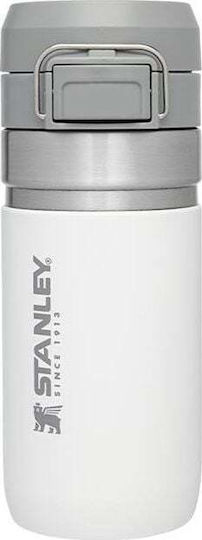 Stanley Go Quick Flip Bottle Thermos Stainless Steel BPA Free 470ml White with Handle