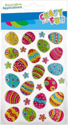 Easter Stickers 3D Eggs 28pcs