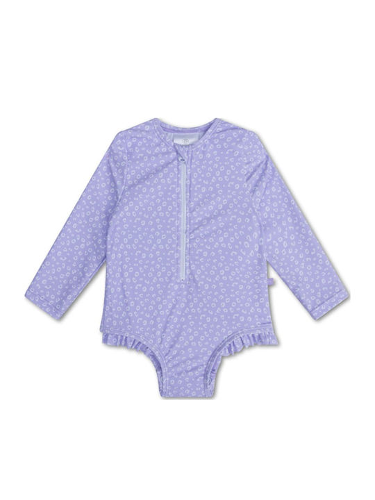 Swim Essentials Παιδικό Μαγιό Ολόσωμο με Μακρύ Μανίκι Lila
