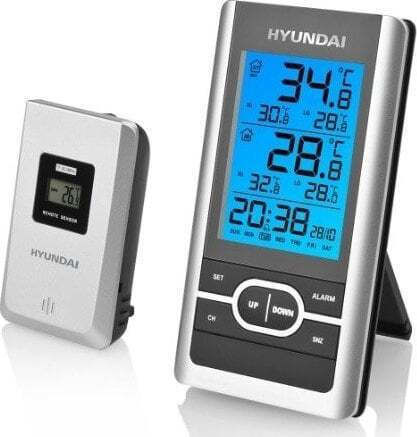 Hyundai WS1070S Drahtlos Wetterstation Digital Tischplatte Silber