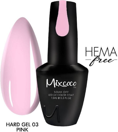 Mixcoco Semi-Permanent Nail Polish Pink 03 15ml 1pcs
