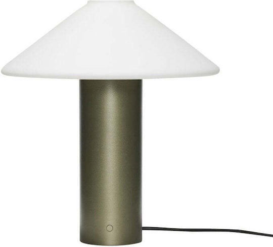 Hubsch Metall Tischlampe LED mit Bronze Schirm und Basis