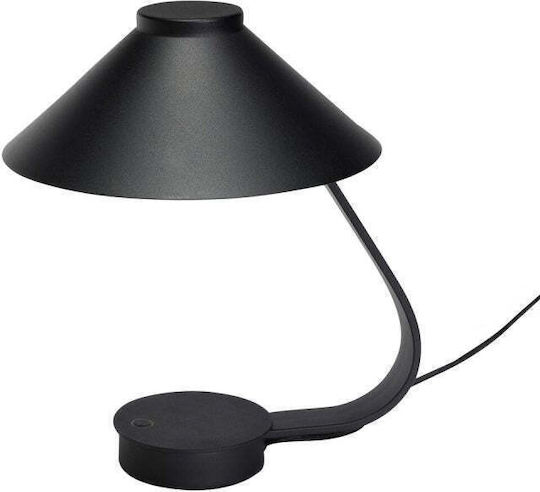 Hubsch Metall Tischlampe LED mit Schwarz Schirm und Basis