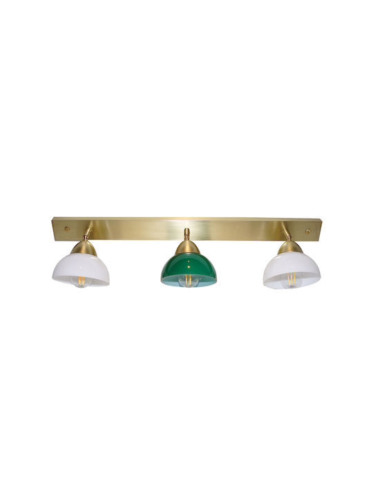 DITS Lighting Glass Triple Spot with Socket E27 in Bronze Color