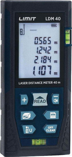 Limit Μέτρο Laser 281130104 με Εύρος Μέτρησης 0.05m-40m