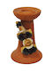 Candle Holder Ceramic in Brown Color 8.5x13cm 1pcs