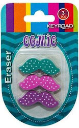 Keyroad Universal Eraser Mustache 3 Pcs