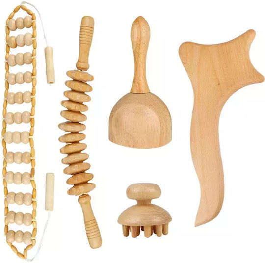 Ξύλινα Εργαλεία Μασάζ Μαδεροθεραπεία Wood Massage Maderotherapy Set