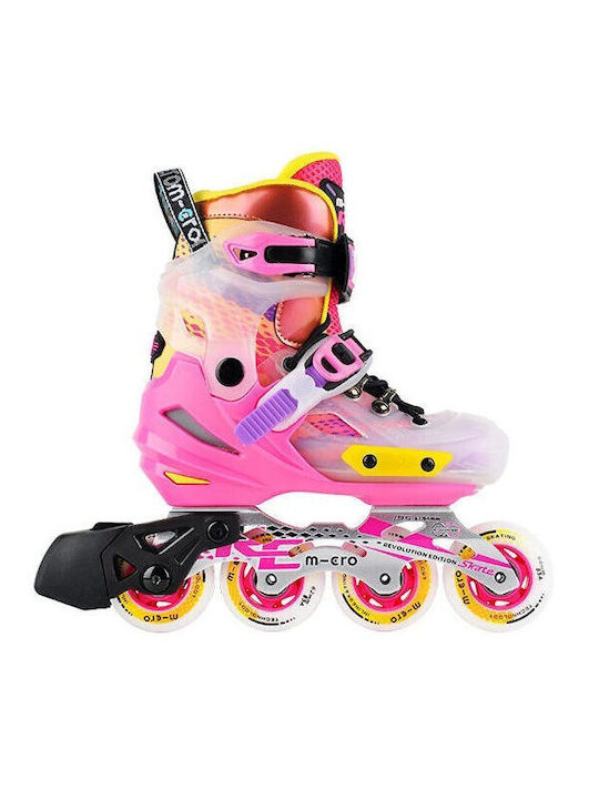 Micro Kids Adjustable Inline Rollers Pink