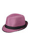A&K Frauen Stoffartig Hut Fedora Rosa