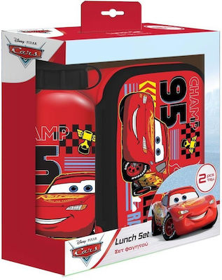 412504 Aluminum Lunchbox-Water Bottle Set Cars