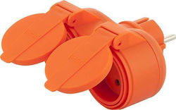 Plastrol Steckdosenleiste 2 Steckdosen Ohne Kabel Orange Plastrol Steckdosenleiste 2 Steckdosen Ohne Kabel Orange