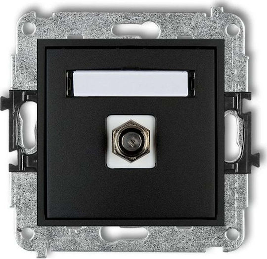 Karlik Satellite Antenna Socket in Black color 12MGF-1