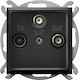 Ospel TV and Satellite Antenna Socket in Black color GPA-U2S/m/33