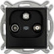 Karlik TV and Satellite Antenna Socket in Black color