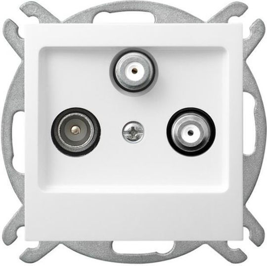 Ospel TV Antenna Socket in White color GPA-G2S m 00