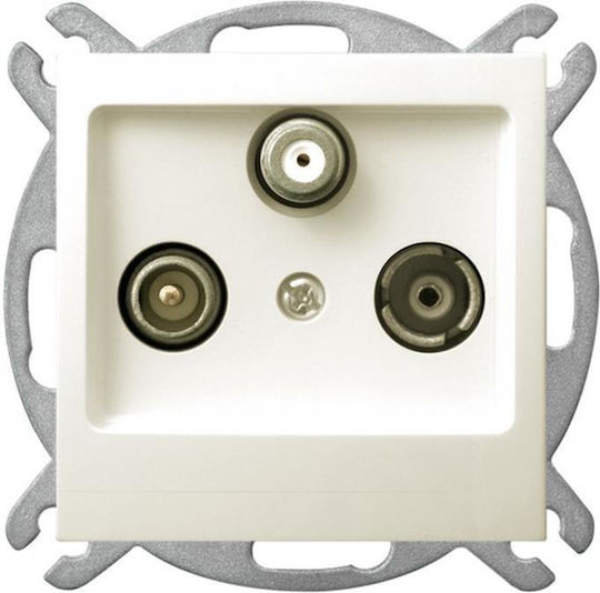Ospel TV-Buchse Antenne in Beige Farbe GPA-YSP/m/27