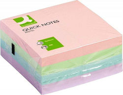 Q-connect Q-connect Adhesive Cube 76x76mm 1x400 Cards Pastel