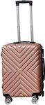 Homeplus Large Travel Suitcase Hard Pink Gold with 4 Wheels Height 75cm