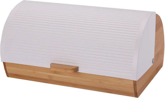 Elitehoff Кутия за хляб от бамбук Бял 39x28.5см