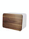 Husla Bread Box Wooden Gray 35x25x18.5cm