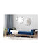 Dreisitzer Sofa Samt Marineblau 218x56x80cm