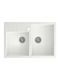 Quadron Drop-In Kitchen Sink Stainless Steel LxW White 5903242539930