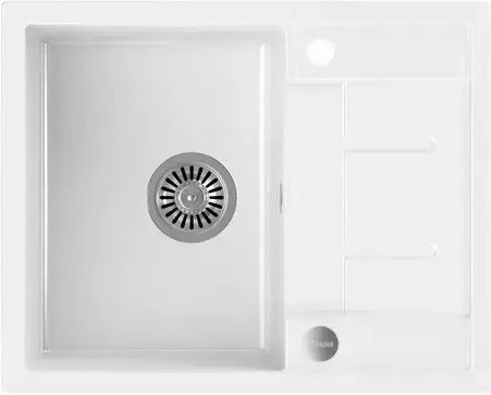 GraniteQ Morgan Ένθετος Νεροχύτης Inox Μ31xΠ57.2cm Λευκός