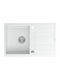 GraniteQ Morgan 111 Drop-In Kitchen Sink Stainless Steel LxW White 5904310997355