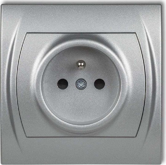 Karlik Single Walled Power Socket Silver