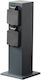 Kanlux Power Socket Black 1pcs