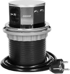 Orno Triplu Prize Electrice Birou Cu 2 Prize USB Orno Triplu Prize Electrice Birou Cu 2 Prize USB
