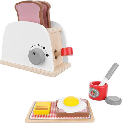 Дървена играчка Тостер Zola + Аксесоари 8 части