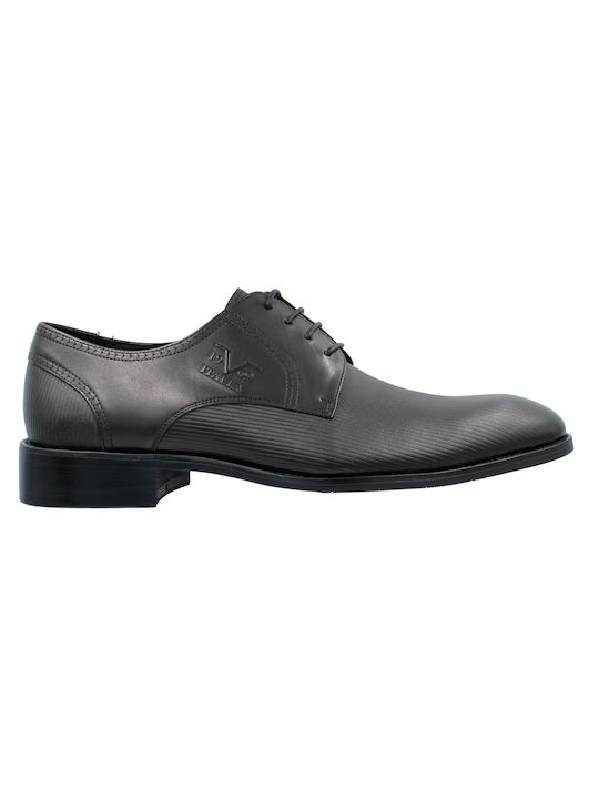 19V69 Men's Leather Dress Shoes Black