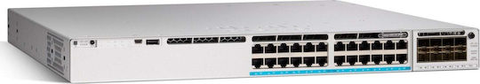 Cisco C9300-24UX-A Managed L2 PoE Switch με 24 Θύρες Ethernet
