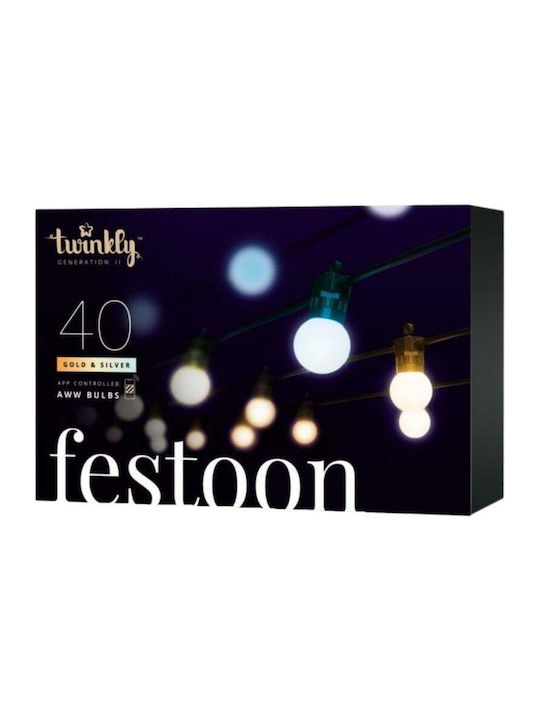 Twinkly Twinkly Lampki Ogrodowe Festoon 40 Led Aww Bt Wifi