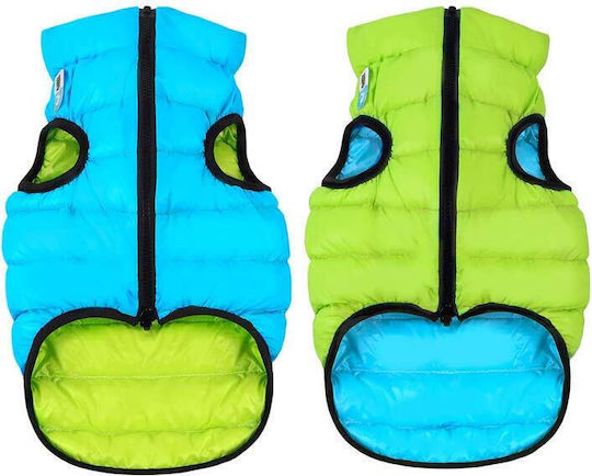 M45_waudog Geacă pentru câini Airyvest reversibilă albastru-verde