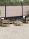 vidaXL Outdoor Lounge Set 8 Pieces Anthracite with Pillows