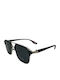 V-store Men's Sunglasses with Black Frame and Black Polarized Mirror Lens POL8360-04