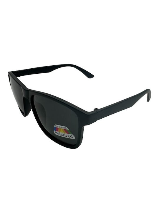 V-store Sonnenbrillen mit Schwarz Rahmen und Schwarz Polarisiert Spiegel Linse POL8719BLACK