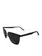 V-store Men's Sunglasses with Black Metal Frame and Black Polarized Mirror Lens POL7013-01